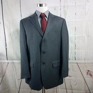 Giorgio Fiorelli Gray Striped Suit Blazer Sports C